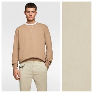 NWT. Zara Slim Fit Cropped Cream Chinos. Size 32